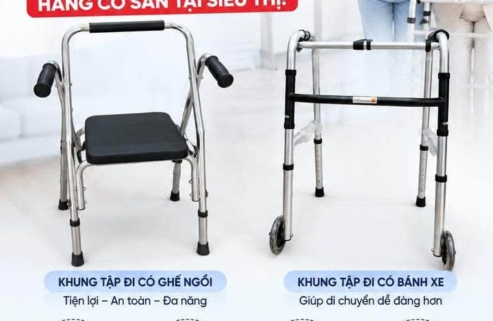 Khung tập đi có bánh xe, có ghế ngồi Oromi KHU-6A-VH901-5