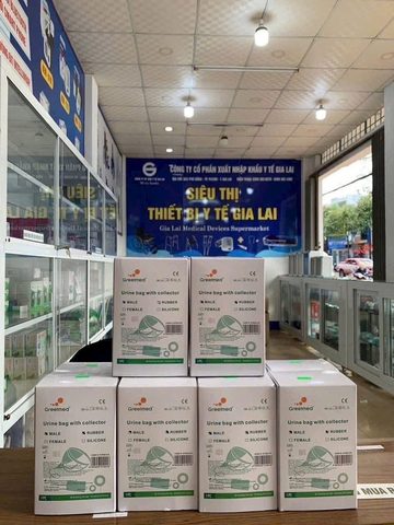 Túi tiểu có dây cho nam Greetmed (Urine bag with collector) – cao su